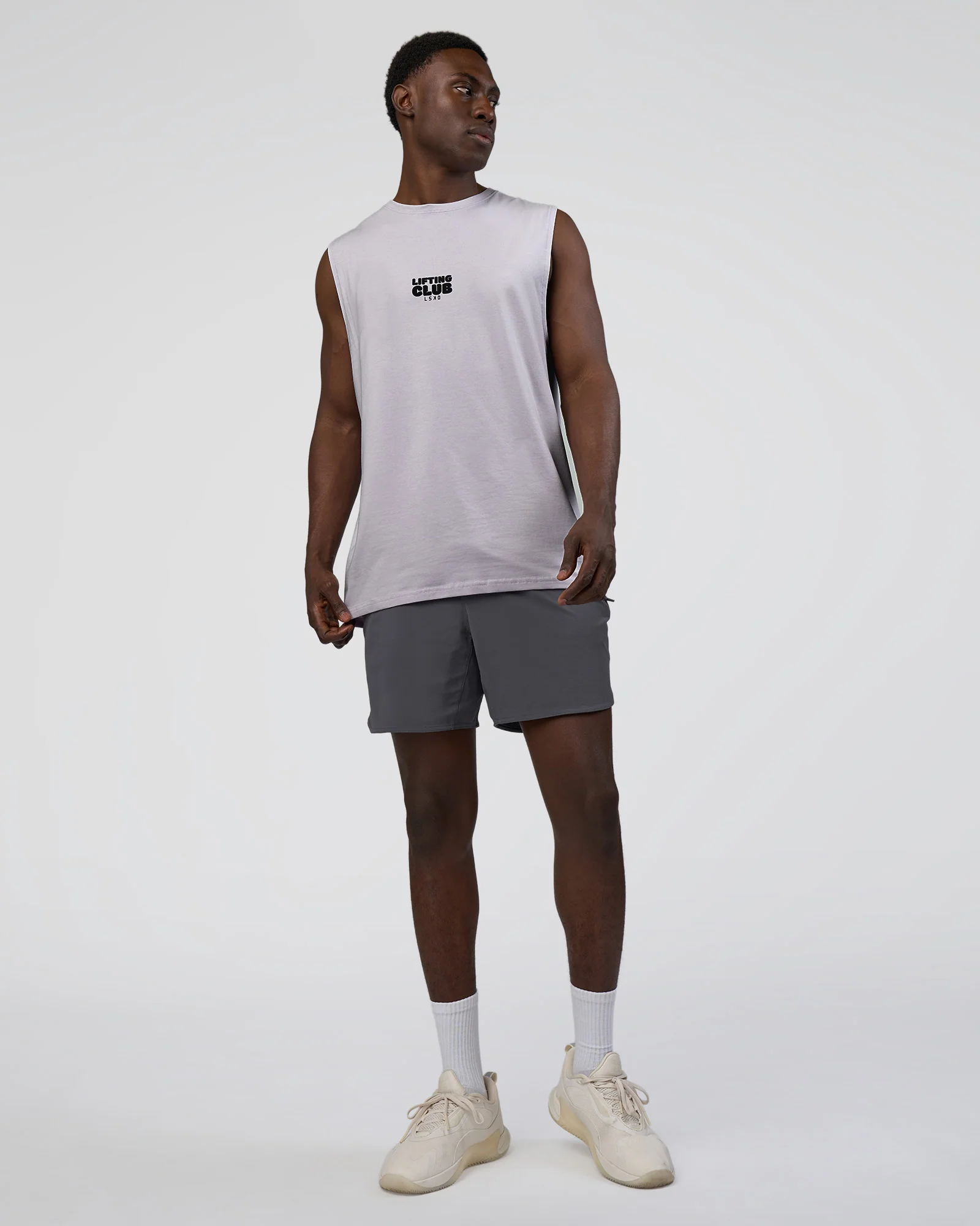 Kettle-B FLXCotton Muscle Tank - Galactic Lilac-Black
