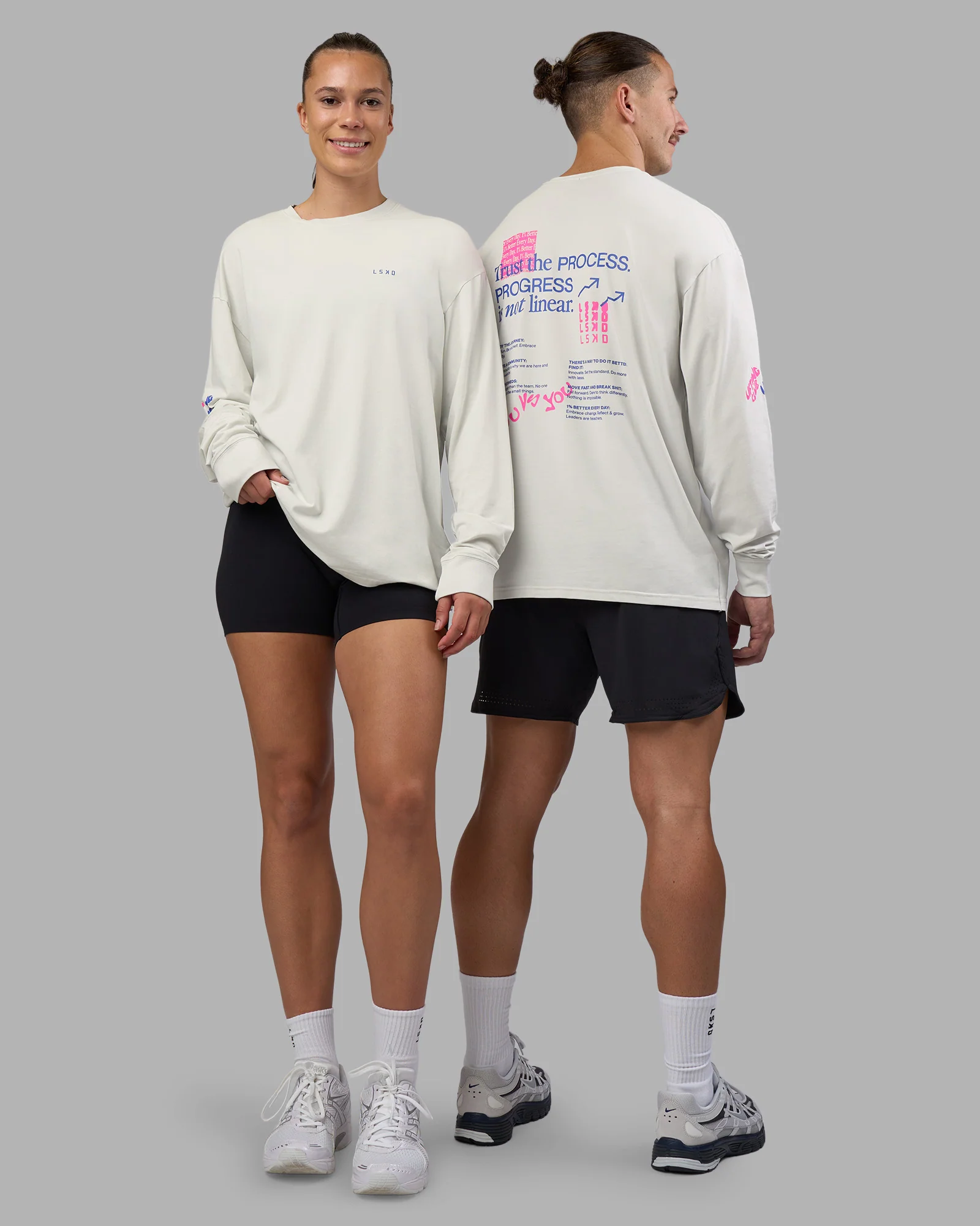 Cali FLXCotton Oversized Long Sleeve Tee - Digital Mist Washed