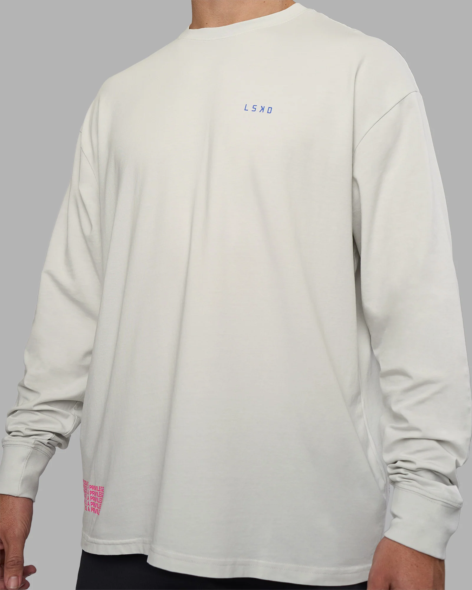 Cali FLXCotton Oversized Long Sleeve Tee - Digital Mist Washed