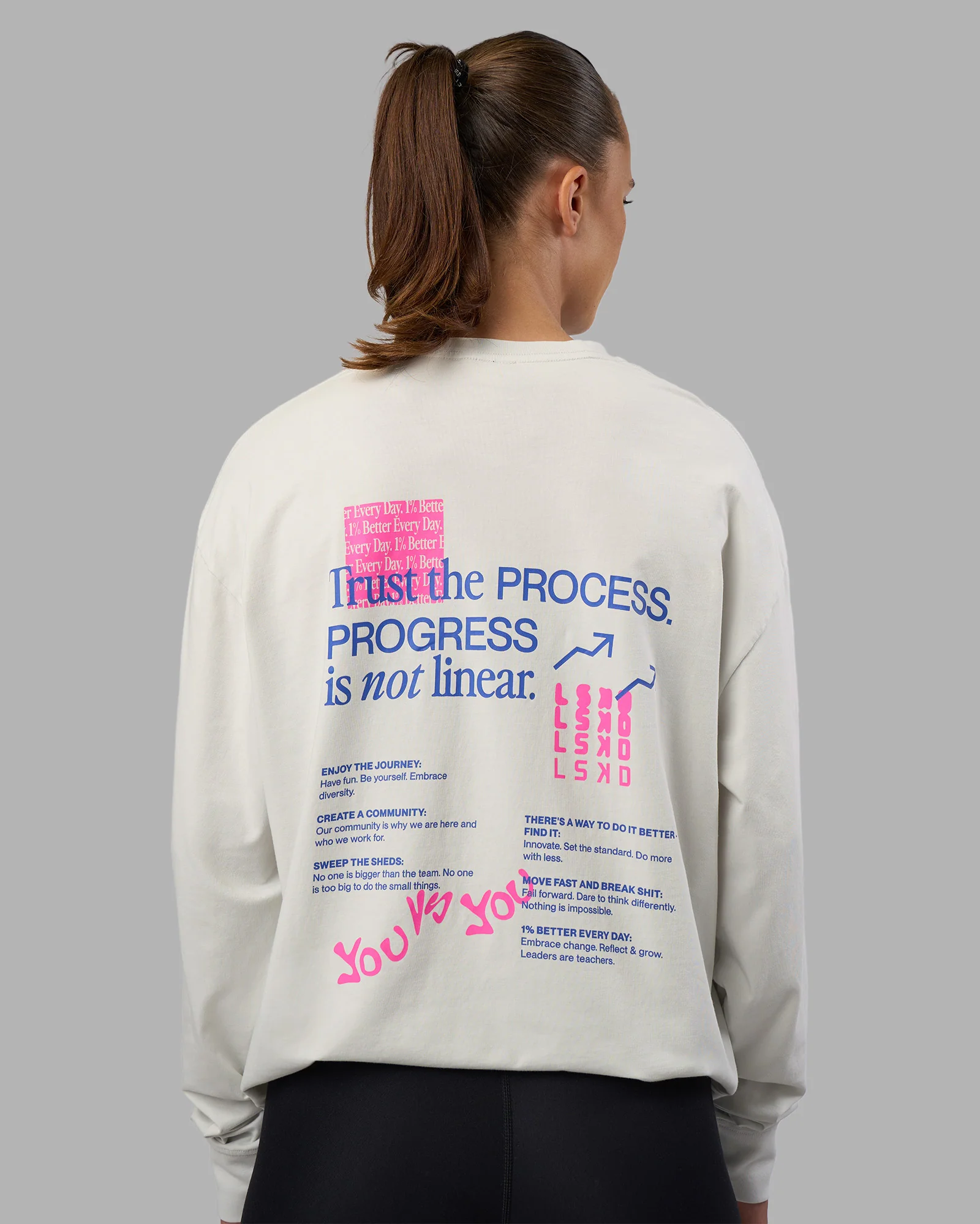 Cali FLXCotton Oversized Long Sleeve Tee - Digital Mist Washed