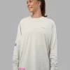 Cali FLXCotton Oversized Long Sleeve Tee - Digital Mist Washed