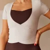 Peaches Wrap Cinch Top - Shale Beige