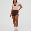 Peaches Wrap Cinch Top - Shale Beige