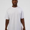 Abstract Haze FLXCotton Tee - White-Blue Aura