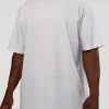 Abstract Haze FLXCotton Tee - White-Blue Aura