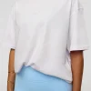 Abstract Haze FLXCotton Tee - White-Blue Aura