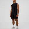 Cadence MicroMotion Muscle Tank - Black-Blue Aura