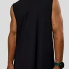 Cadence MicroMotion Muscle Tank - Black-Blue Aura
