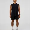 Cadence MicroMotion Muscle Tank - Black-Blue Aura