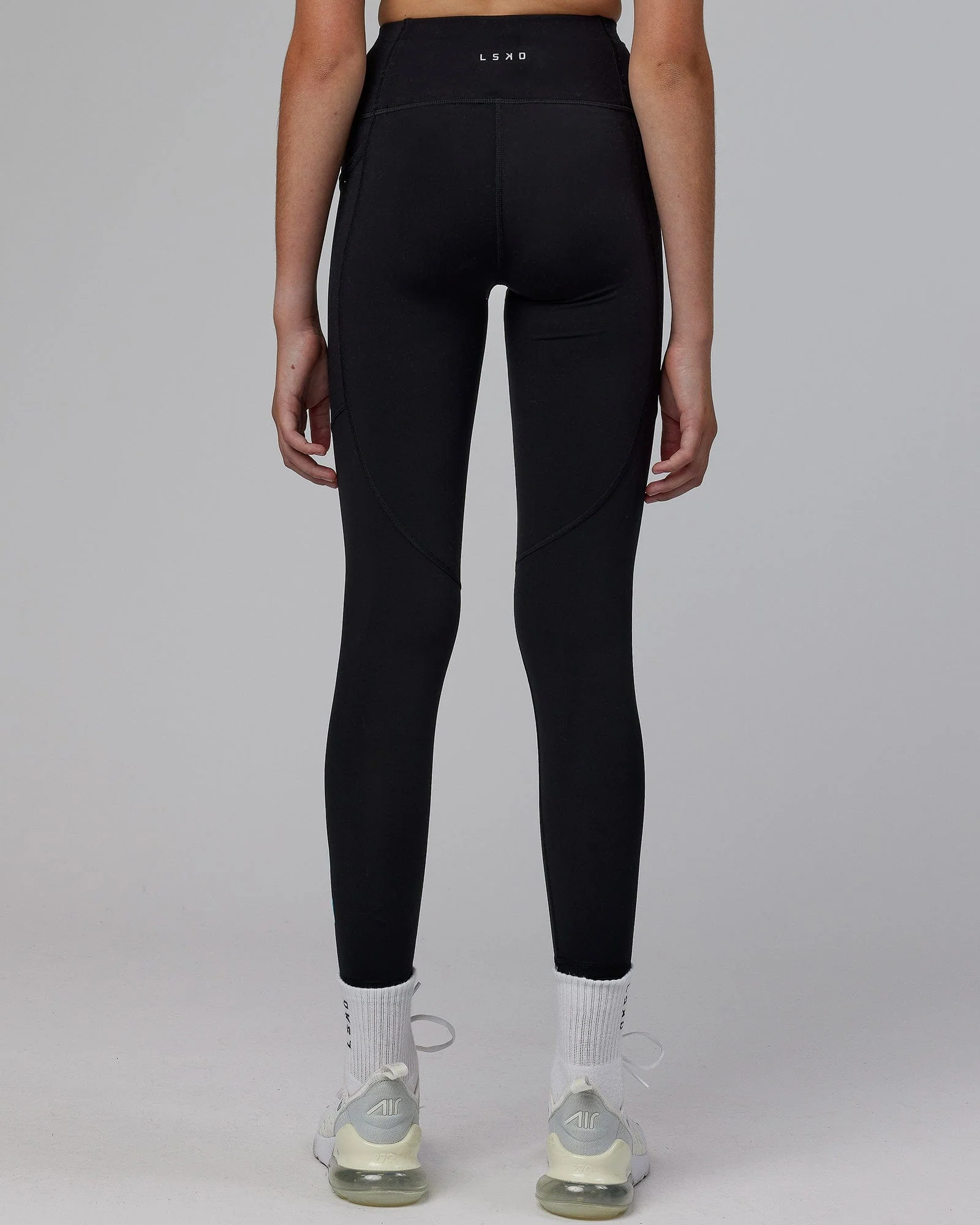 Rep 7/8 Length Tight - Black-Hyper Teal