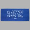 1% Better Every Day Cotton Towel 50x115cm - Power Cobalt-White