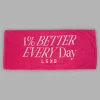 1% Better Every Day Cotton Towel 50x115cm - Magenta-White