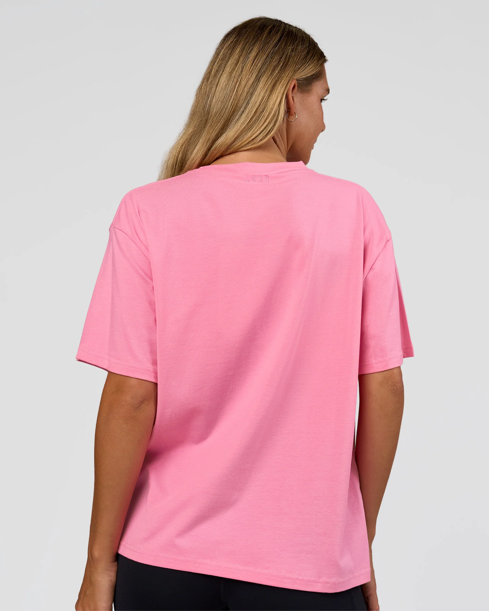 Go-To 1% Better Every Day FLXCotton Oversized Tee - Candy Pink-Black
