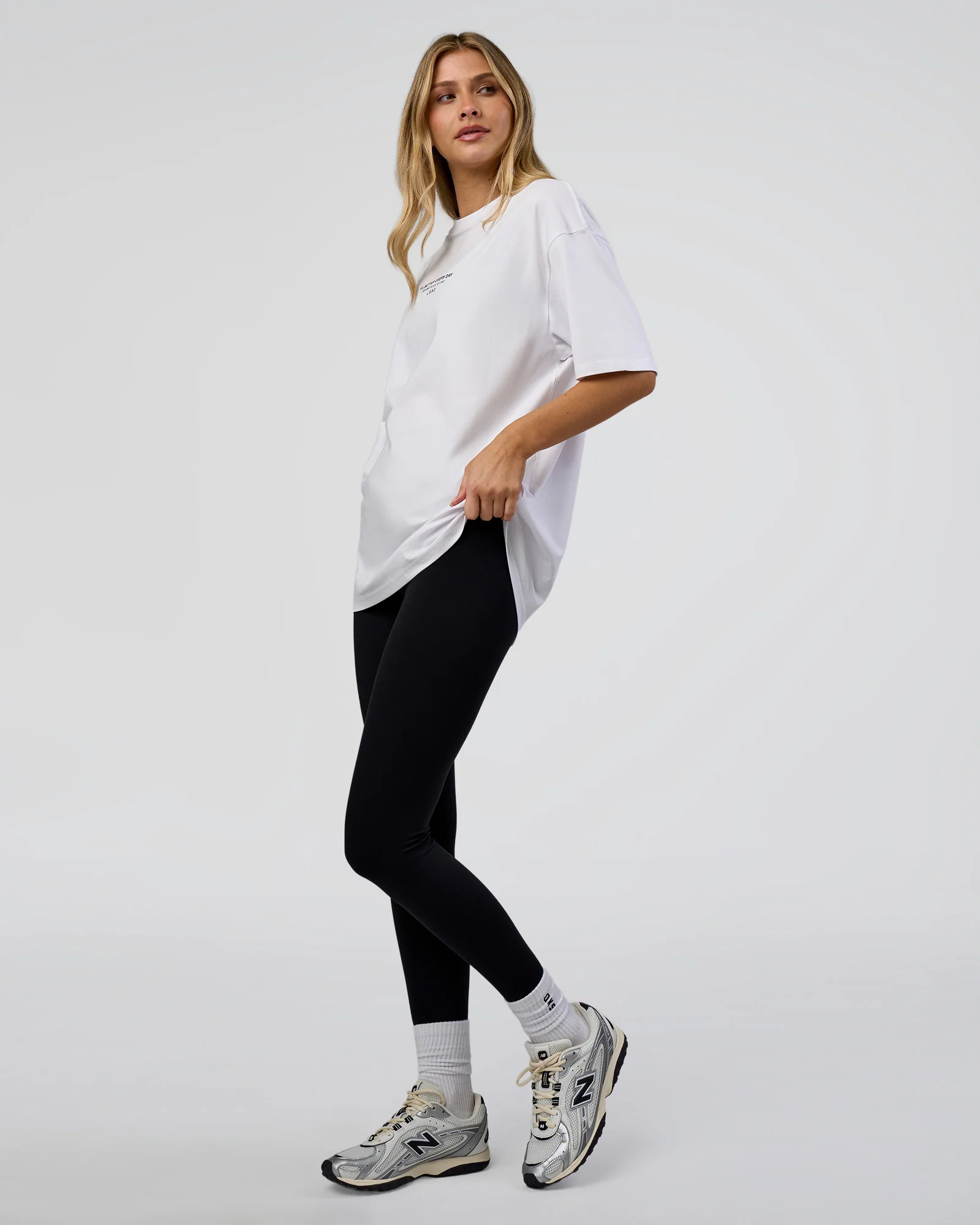 1% Better Every Day EST FLXCotton Oversized Tee - White