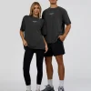 1% Better Every Day EST FLXCotton Oversized Tee - Black Washed
