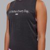 Unleash 1% Better Training Tank - Charcoal Marl-White
