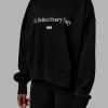 1% Better Heavyweight Sweater - Black-White