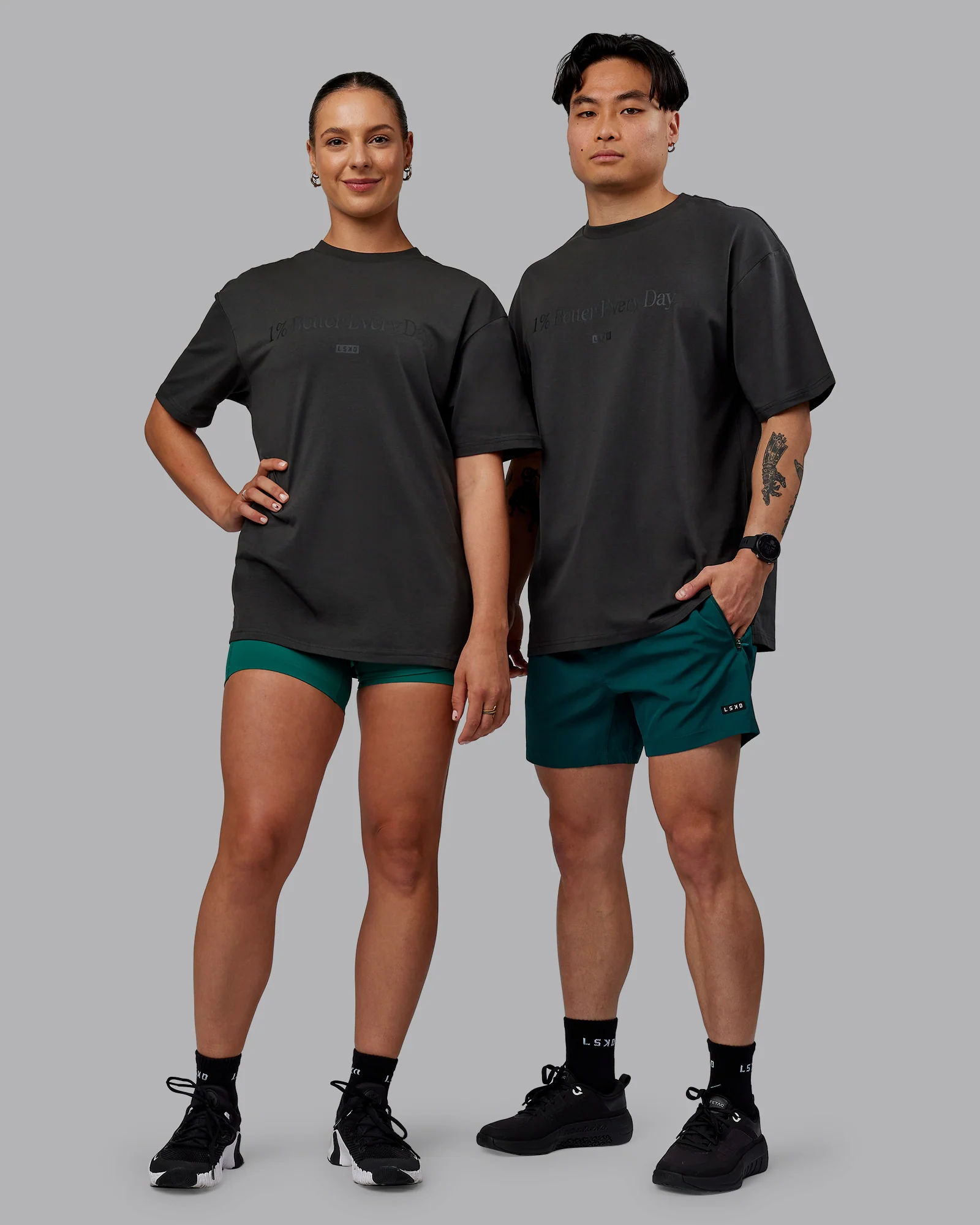 1% Better FLXCotton Tee Oversize - Pirate Black-Black