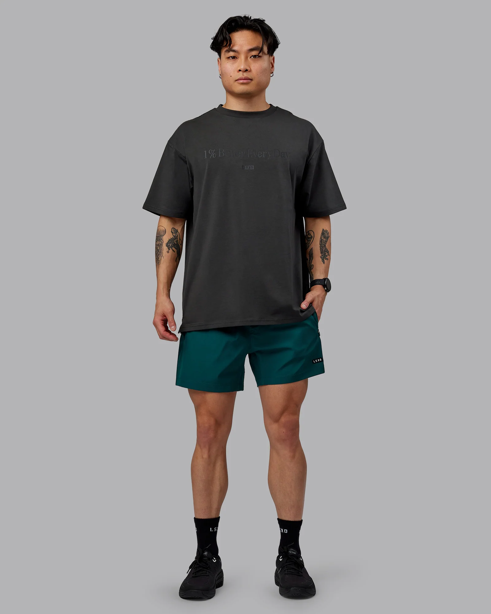 1% Better FLXCotton Tee Oversize - Pirate Black-Black