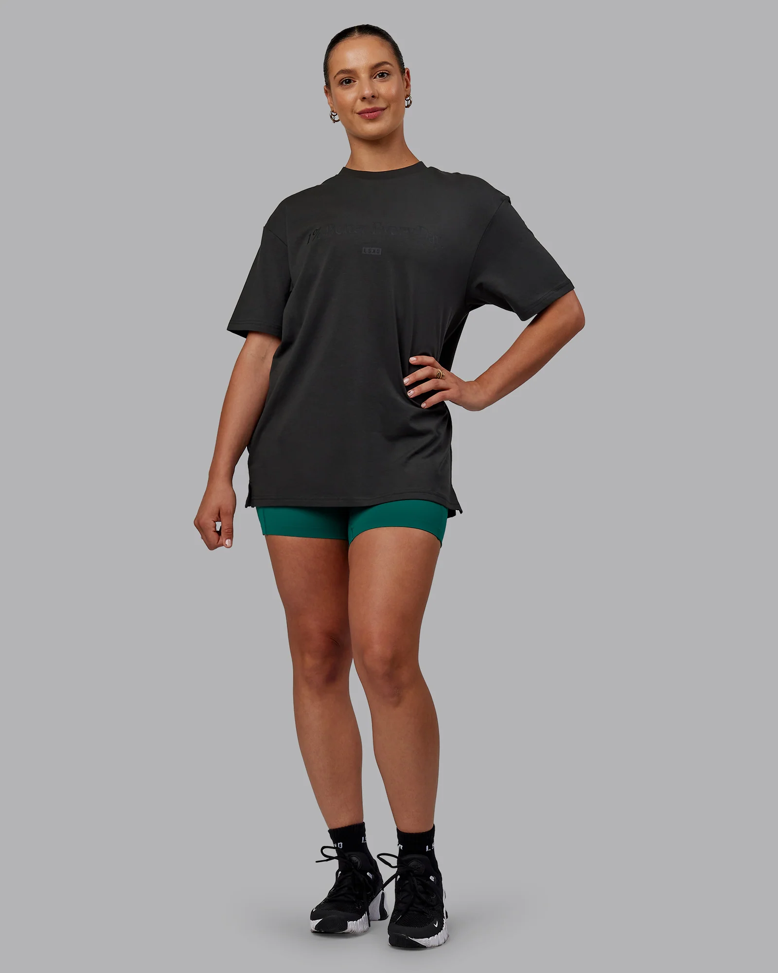 1% Better FLXCotton Tee Oversize - Pirate Black-Black