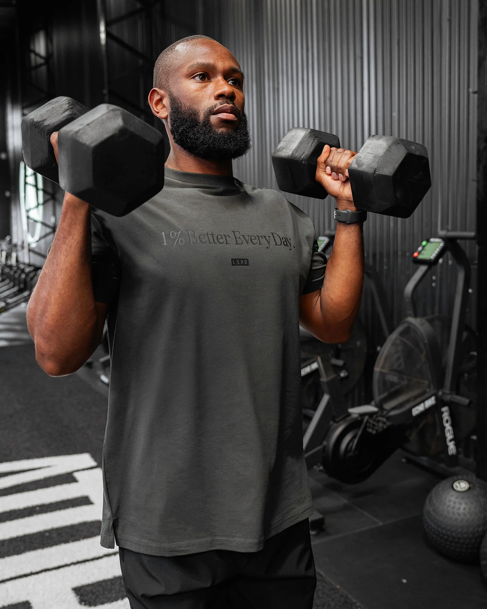 1% Better FLXCotton Tee Oversize - Pirate Black-Black