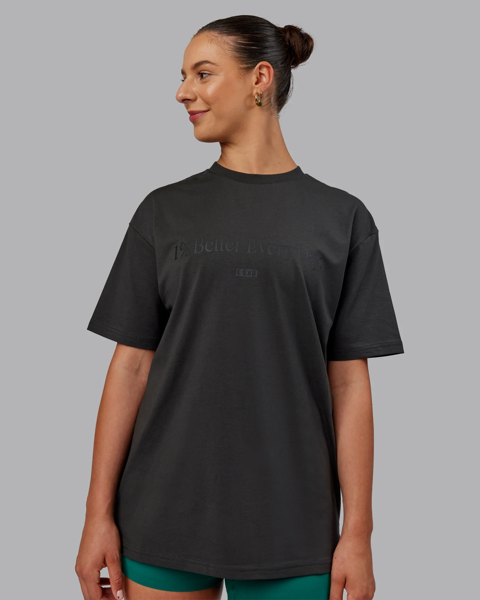 1% Better FLXCotton Tee Oversize - Pirate Black-Black