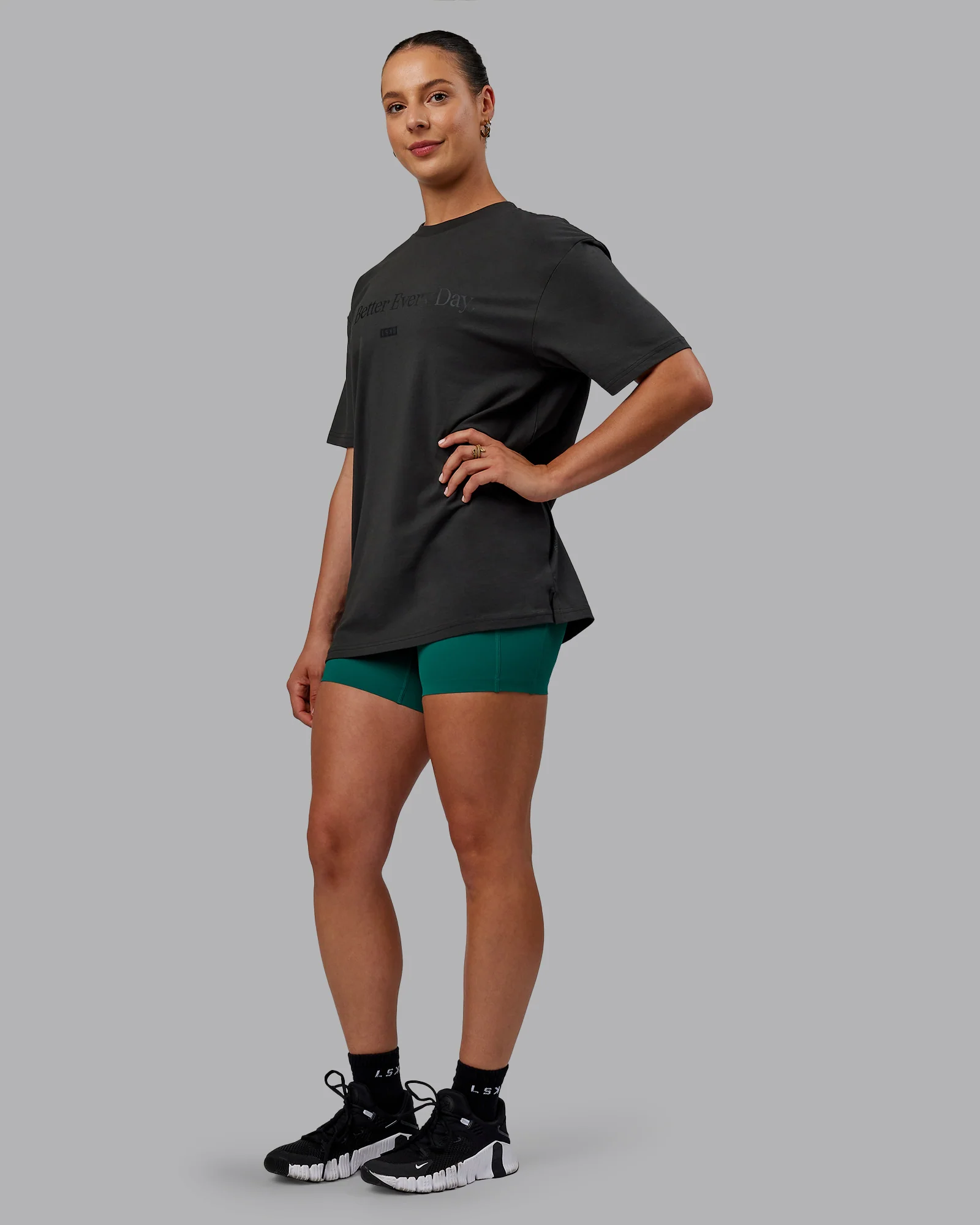 1% Better FLXCotton Tee Oversize - Pirate Black-Black
