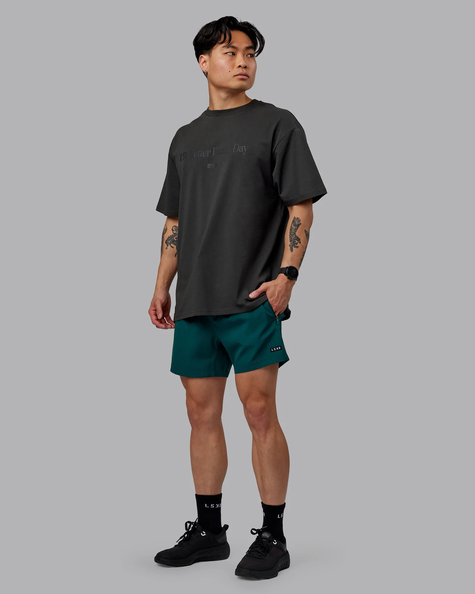 1% Better FLXCotton Tee Oversize - Pirate Black-Black