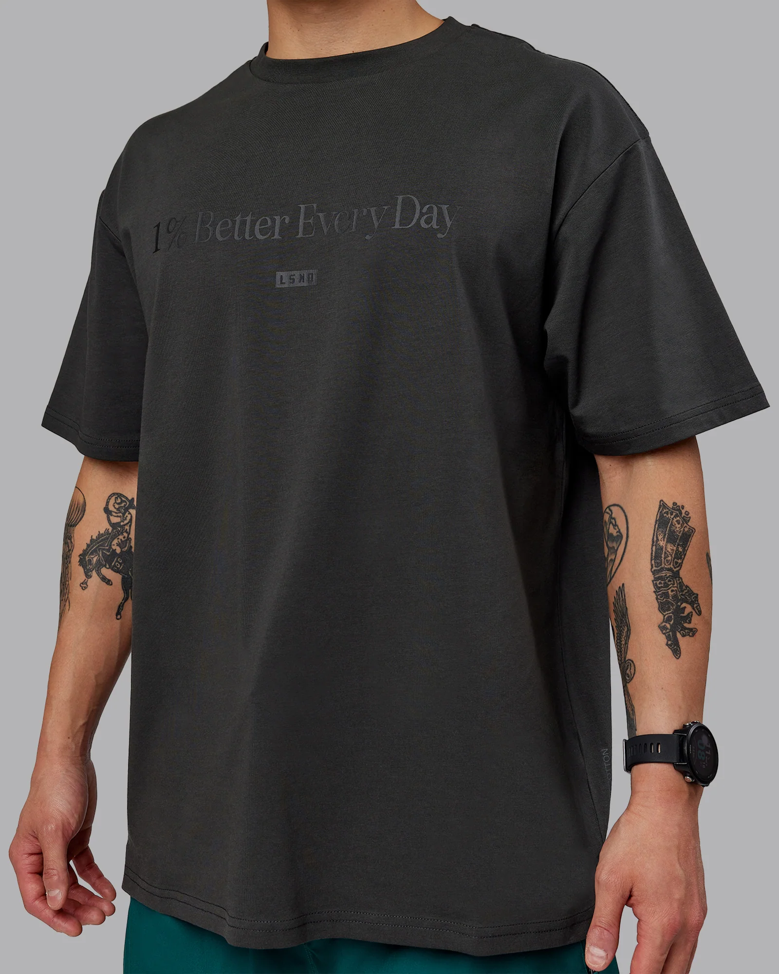 1% Better FLXCotton Tee Oversize - Pirate Black-Black