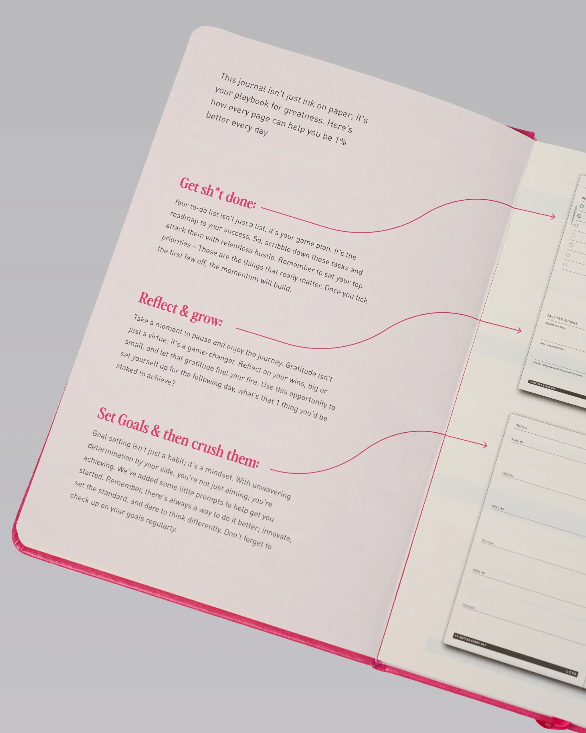 1% Better Journal - Ultra Pink