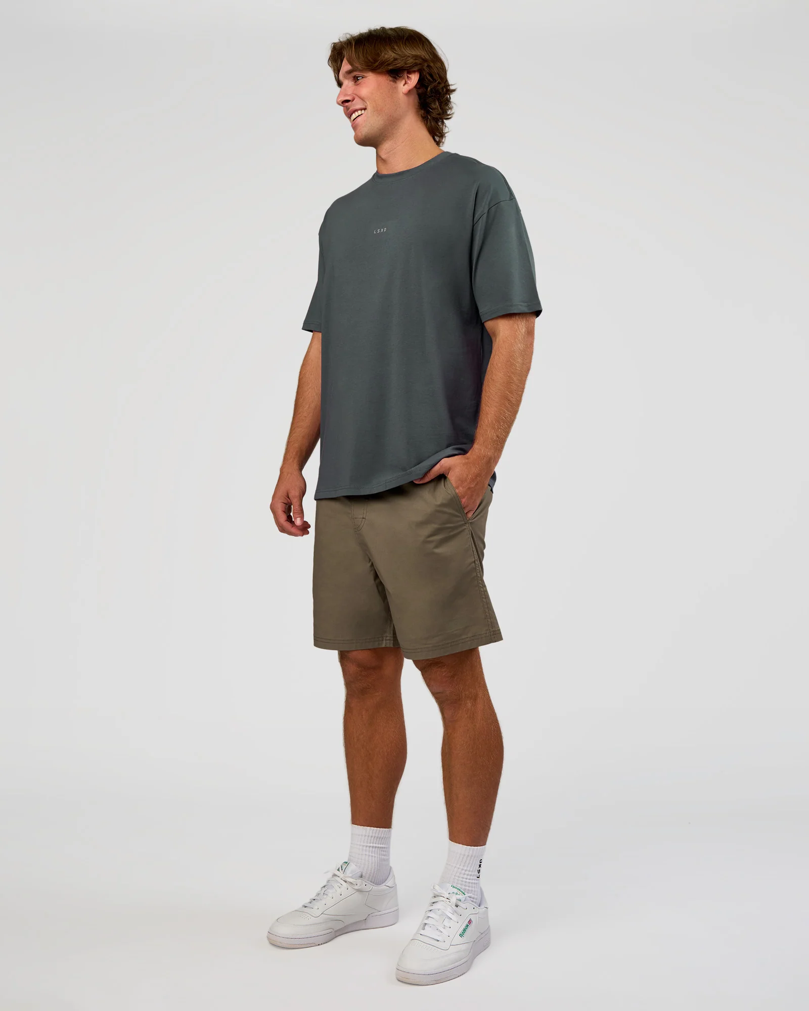 Base FLXCotton Tee Oversized - Dark Slate