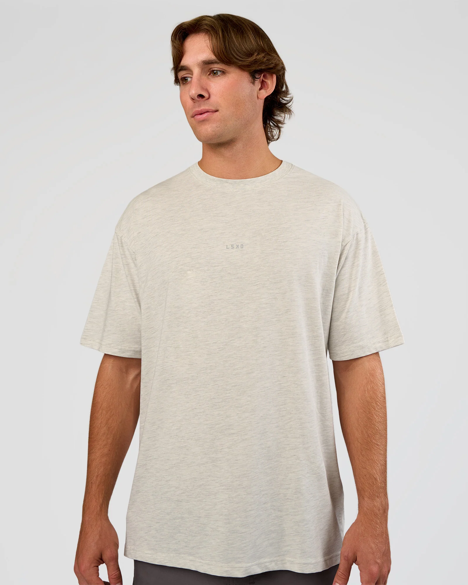 Base FLXCotton Tee Oversized - Silver Marl