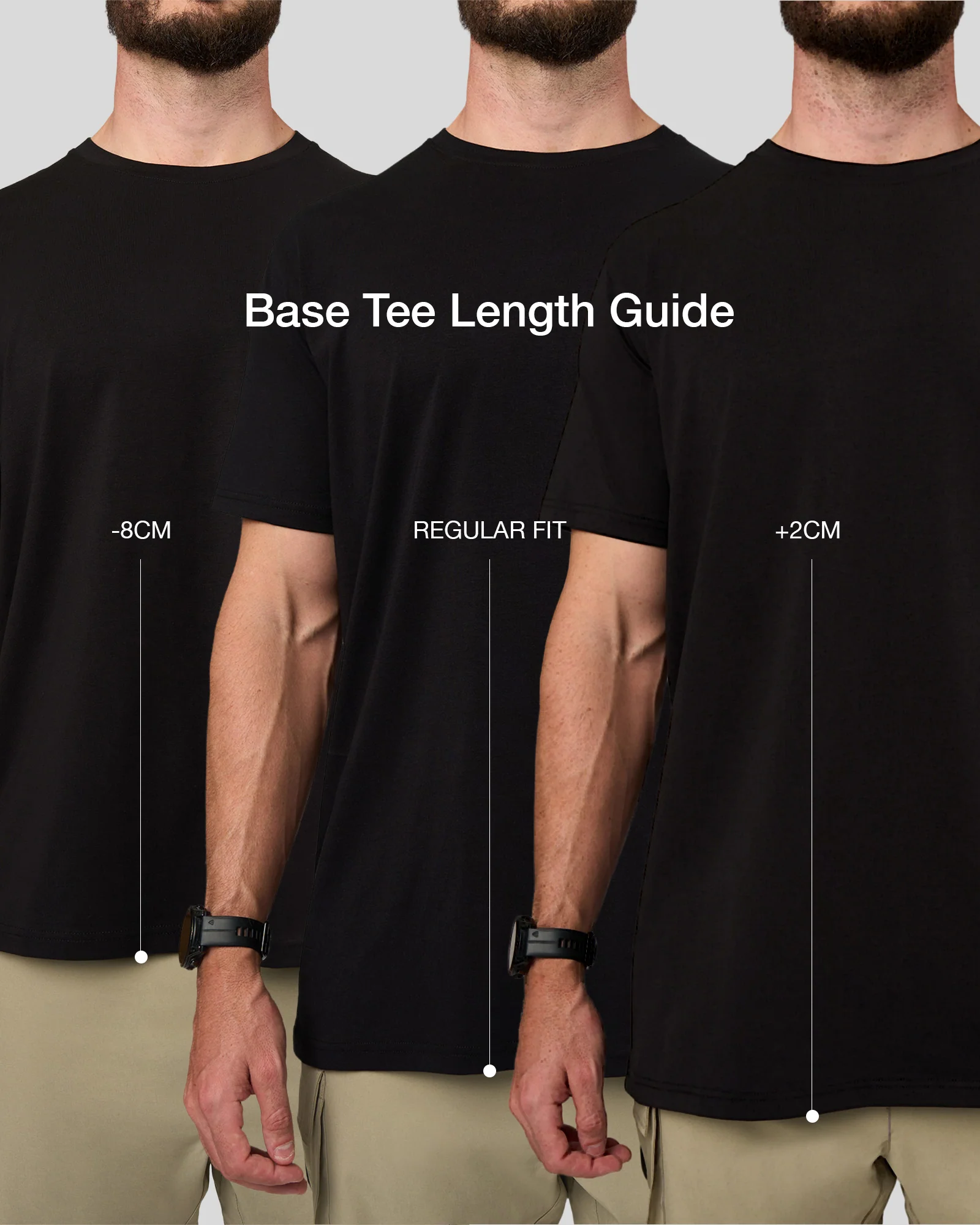 Base FLXCotton Tee  Regular Fit +2cm - Black