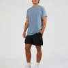 Base FLXCotton Tee  Regular Fit +2cm - Elemental Blue Washed