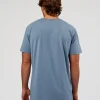 Base FLXCotton Tee  Regular Fit +2cm - Elemental Blue Washed