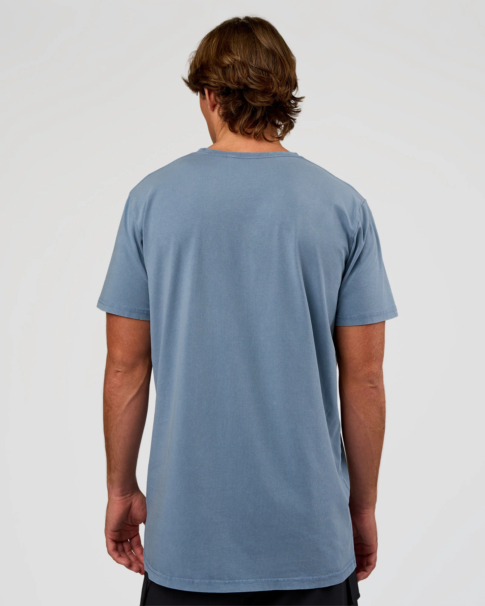 Base FLXCotton Tee  Regular Fit +2cm - Elemental Blue Washed