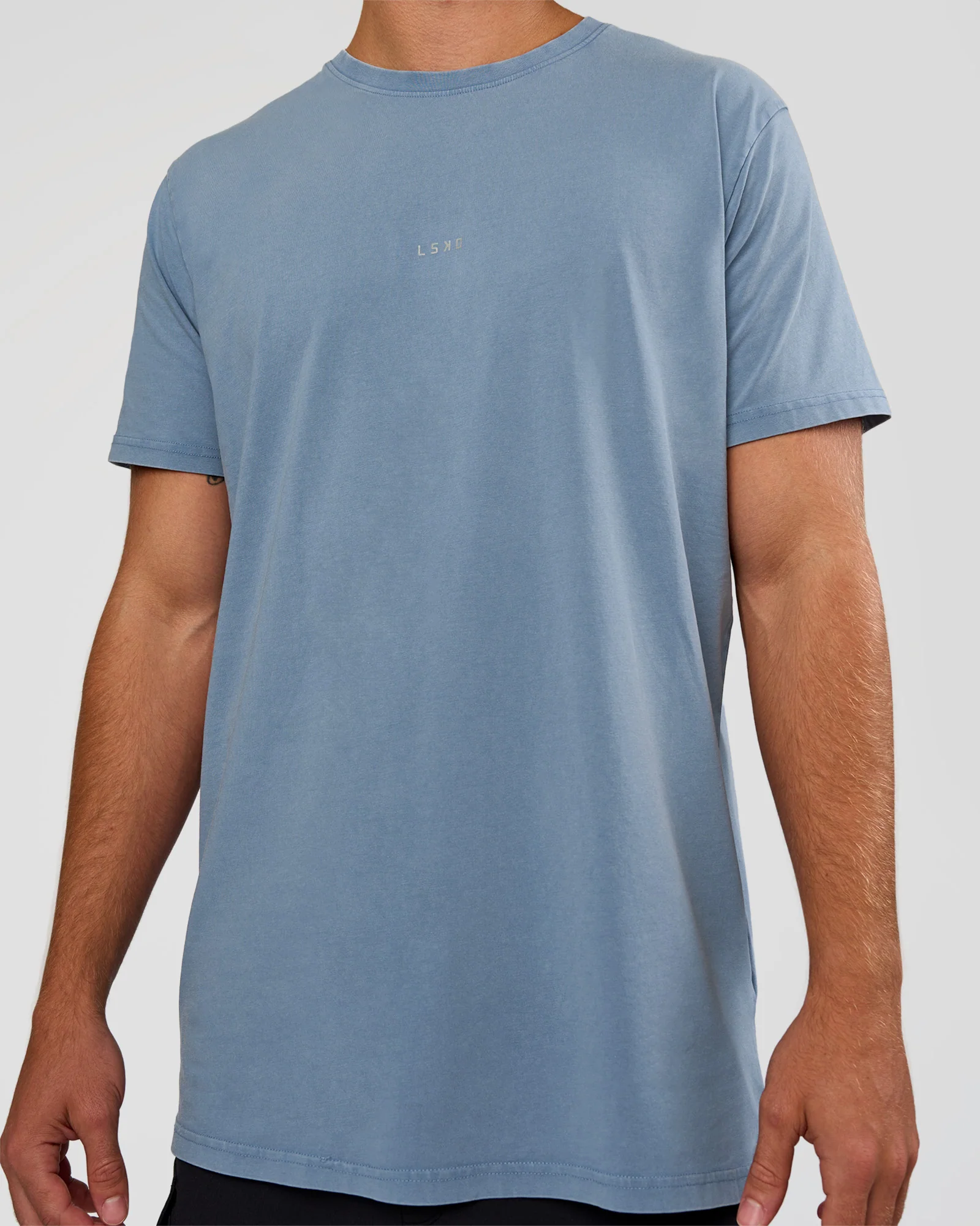 Base FLXCotton Tee  Regular Fit +2cm - Elemental Blue Washed
