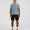 Base FLXCotton Tee Regular Fit -8cm  - Elemental Blue Washed