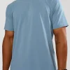 Base FLXCotton Tee Regular Fit -8cm  - Elemental Blue Washed