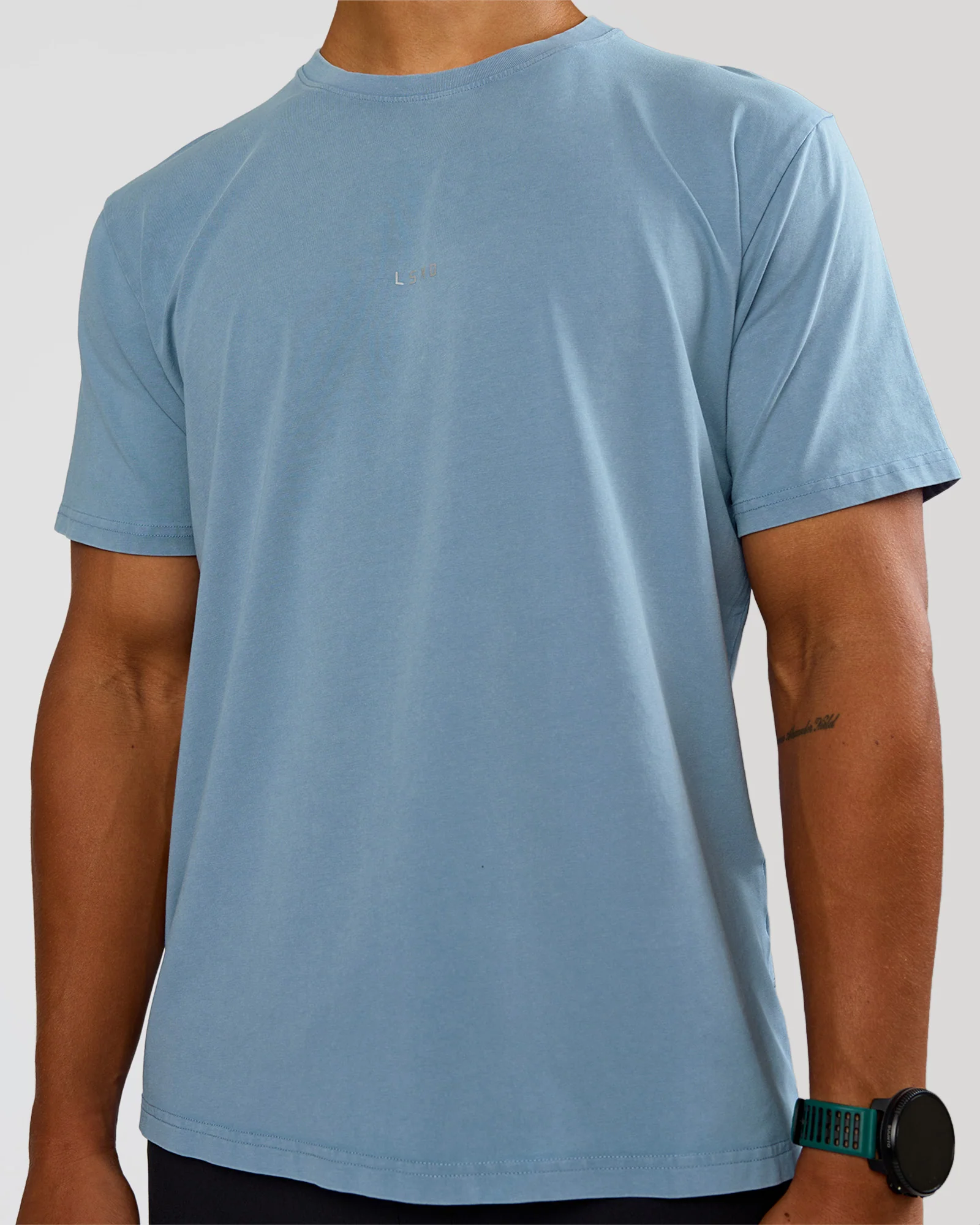 Base FLXCotton Tee Regular Fit -8cm  - Elemental Blue Washed