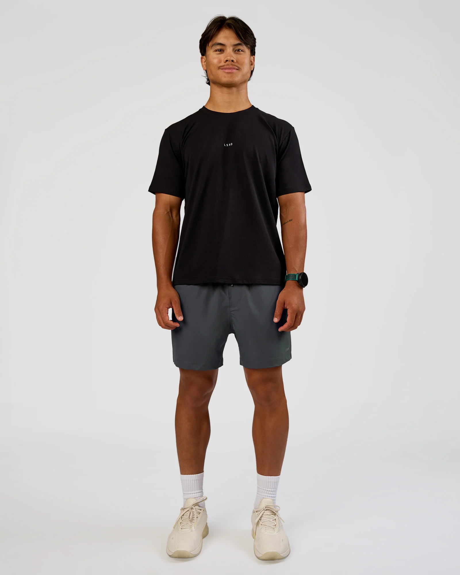 Base Heavyweight FLXCotton Tee Regular Fit -8cm - Black