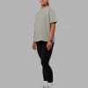 Go-To FLXCotton Oversized Tee - Shale Beige-White
