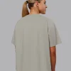 Go-To FLXCotton Oversized Tee - Shale Beige-White