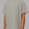 Go-To FLXCotton Oversized Tee - Shale Beige-White
