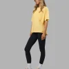 Go-To FLXCotton Oversized Tee - Lemon-White