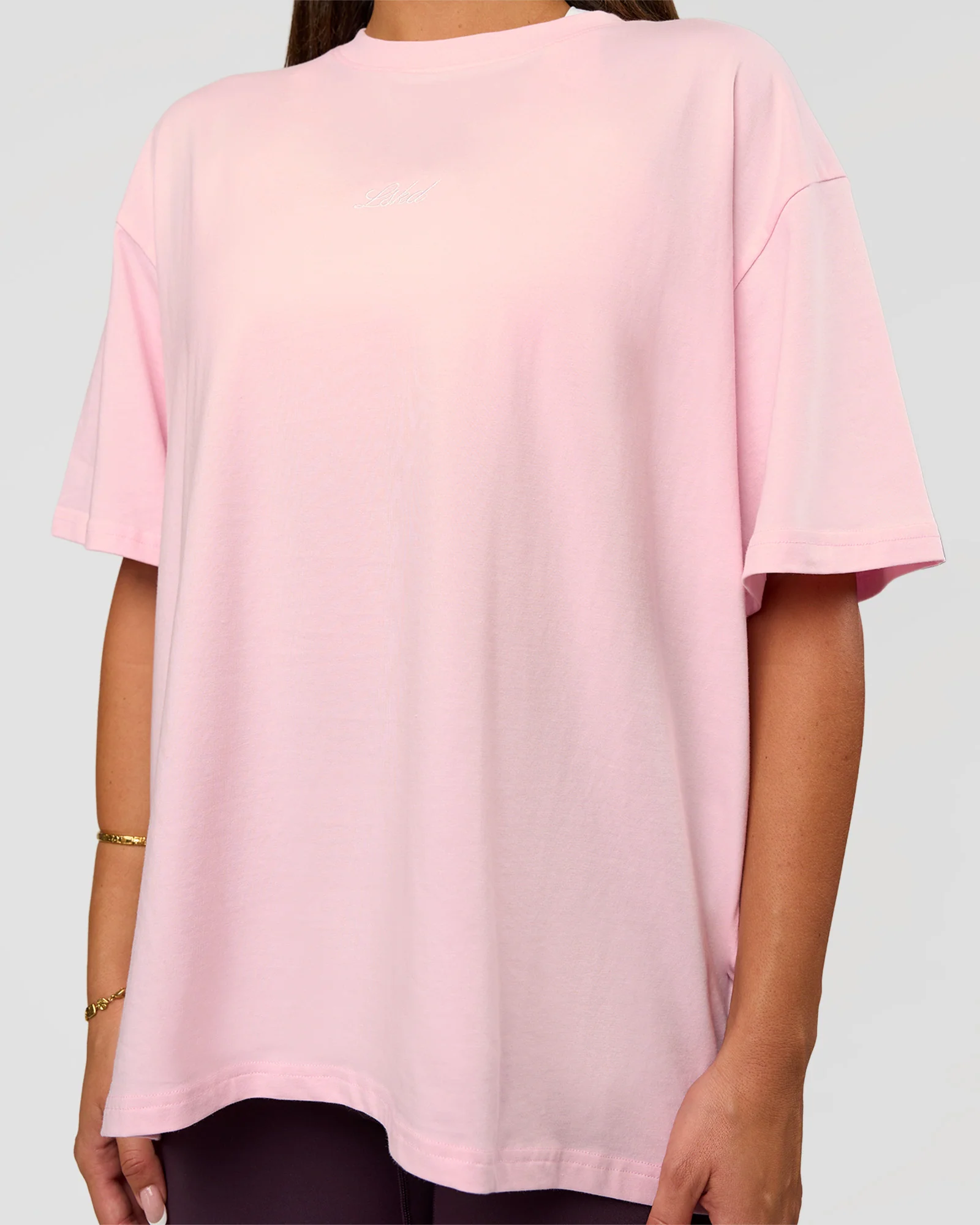 Go-To Script FLXCotton Oversized Tee - Marshmallow-White