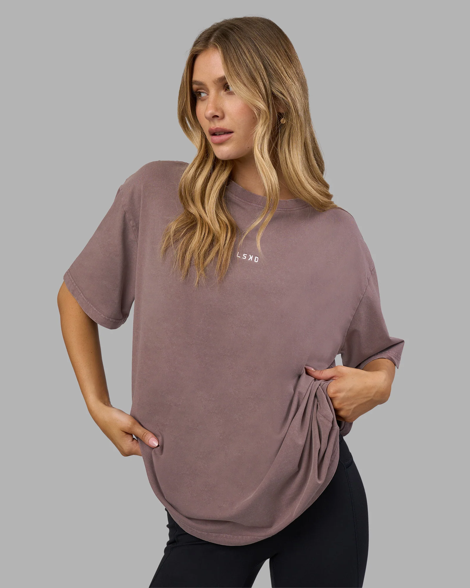 Go-To FLXCotton Oversized Tee - Peppercorn Washed