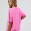 Go-To FLXCotton Oversized Tee - Ultra Fuchsia Washed