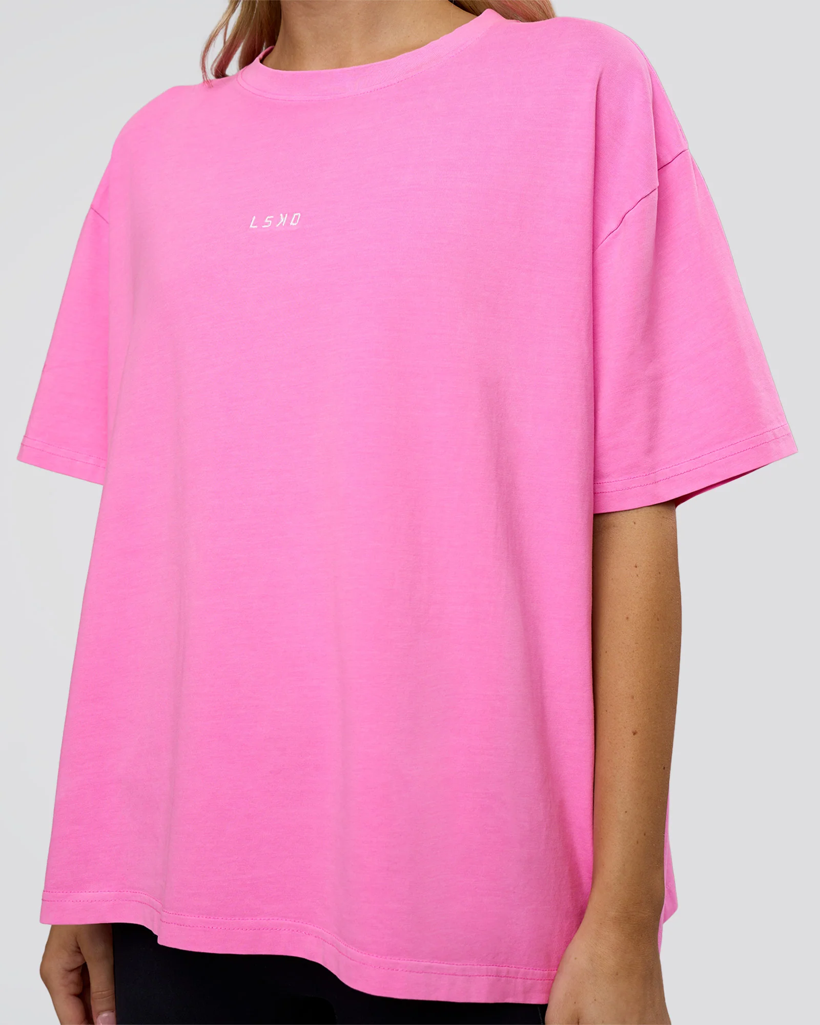 Go-To FLXCotton Oversized Tee - Ultra Fuchsia Washed