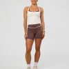 Pinnacle High-Rise 6" Short - Cocoa Powder-Off White